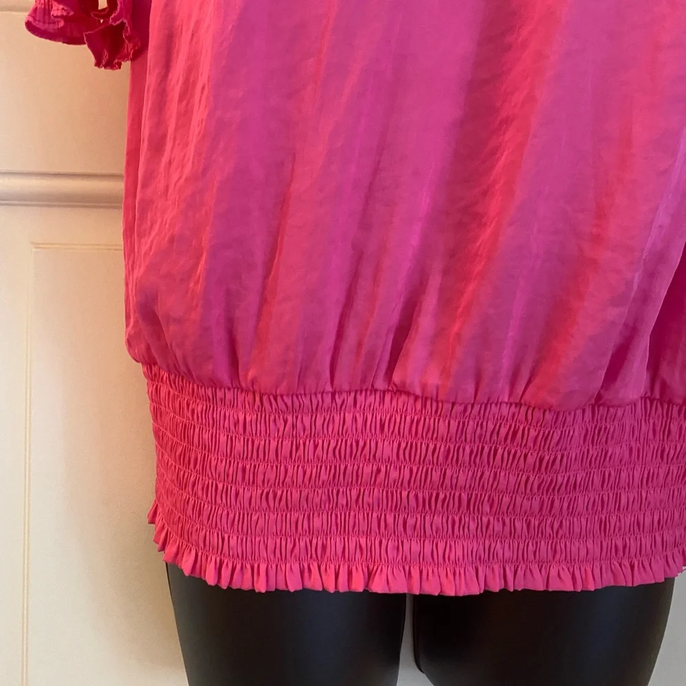 Philosophy Pink V-Neck Blouse - Picture 3 of 9